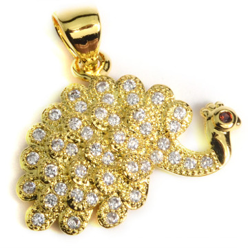 Forme de paon Pendentif en or Pendentifs bijoux Décoration Lady Gift